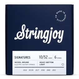 Stringjoy 10-52 Heavy Bottom Light Gauge Signatures - Nickel Wound Electric Guitar Strings