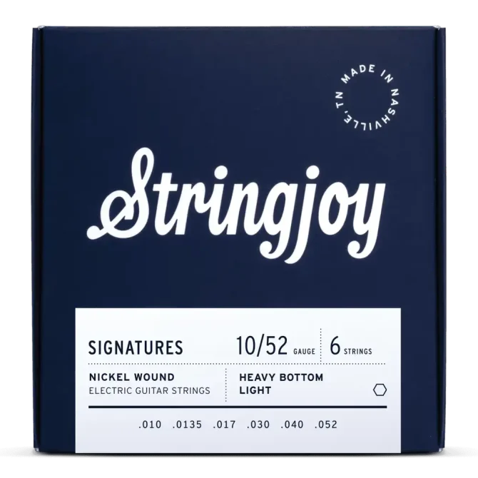 Stringjoy 10-52 Heavy Bottom Light Gauge Signatures - Nickel Wound Electric Guitar Strings