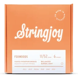 Stringjoy 11-52 Super Light Gauge Foxwoods - Coated Phosphor Bronze Acoustic Guitar Strings