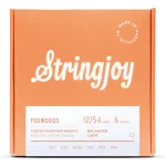 Stringjoy 12-54 Light Gauge Foxwoods – Coated Phosphor Bronze Acoustic Guitar Strings