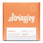 Stringjoy 13-56 Medium Gauge Foxwoods – Coated Phosphor Bronze Acoustic Guitar Strings