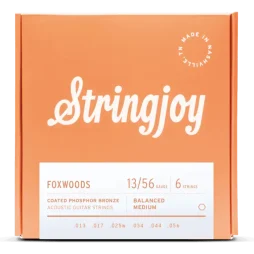 Stringjoy 13-56 Medium Gauge Foxwoods - Coated Phosphor Bronze Acoustic Guitar Strings