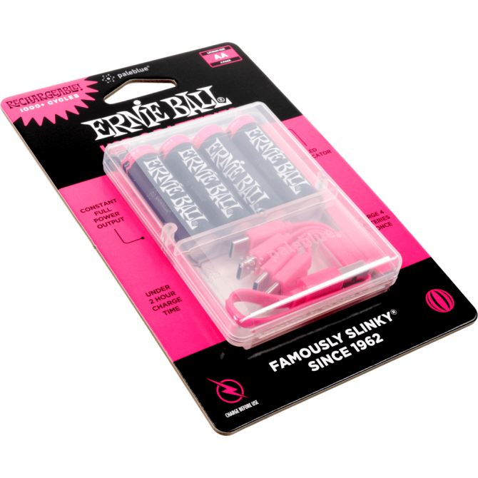 Ernie Ball USB-C Rechargeable AA Battery by Paleblue - 4-pack