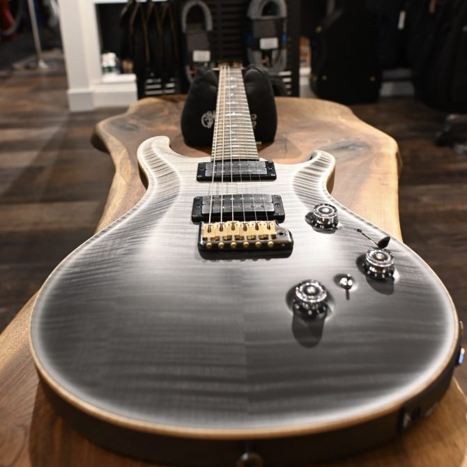 PRS Wood Library Custom 24 Piezo 10-Top Gray Black Fade with Charcoal Back #605