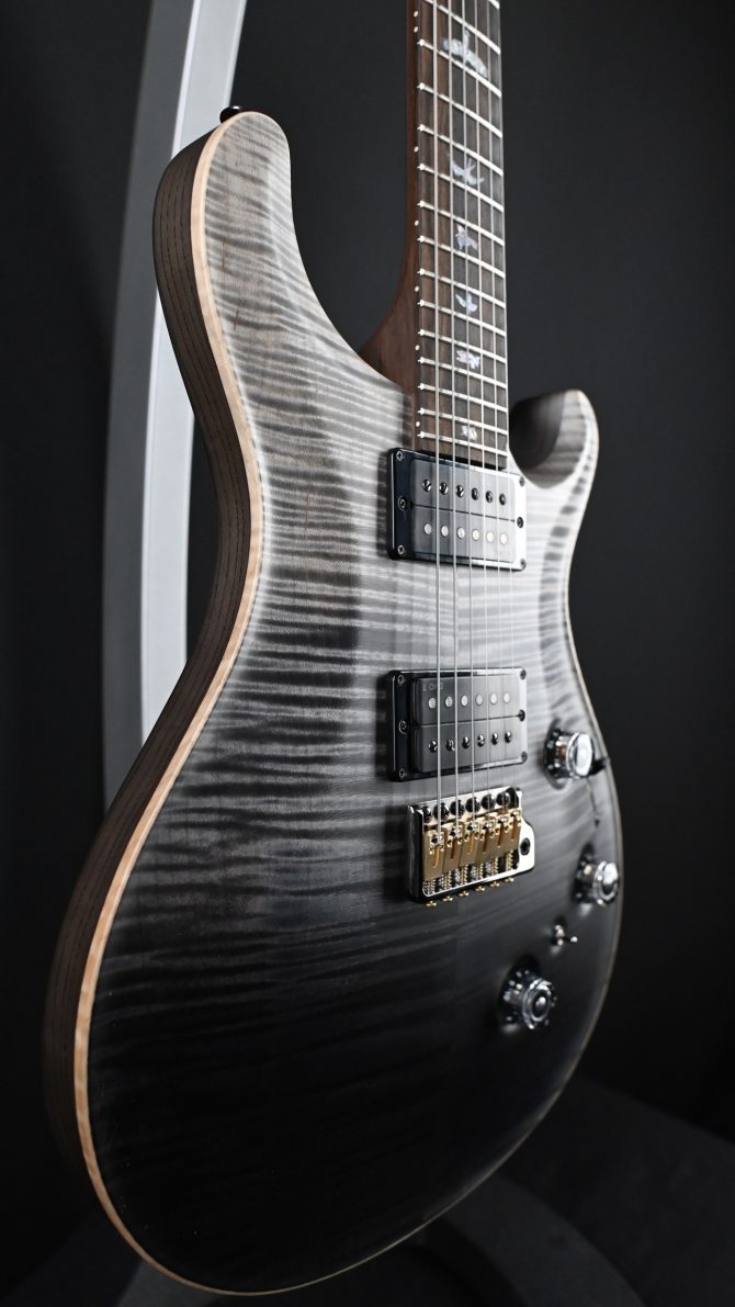 PRS Wood Library Custom 24 Piezo 10-Top Gray Black Fade with Charcoal Back #605