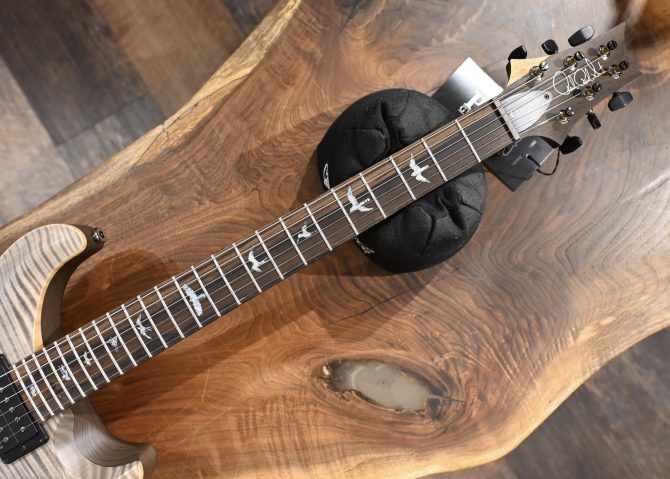PRS Wood Library Custom 24 Piezo 10-Top Gray Black Fade with Charcoal Back #605