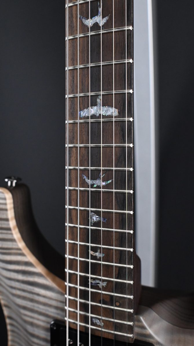 PRS Wood Library Custom 24 Piezo 10-Top Gray Black Fade with Charcoal Back #605