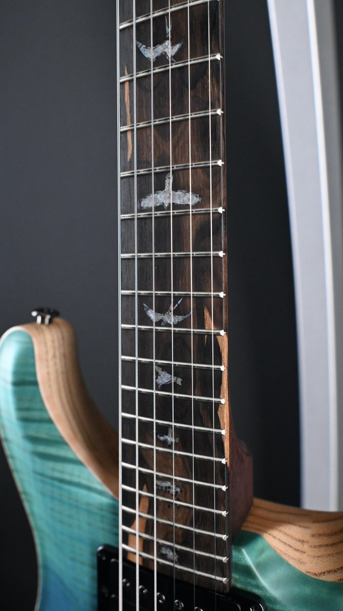 PRS Wood Library Custom 24 Piezo 10-Top Fire Red Gray Black Fade #606 (Copy)