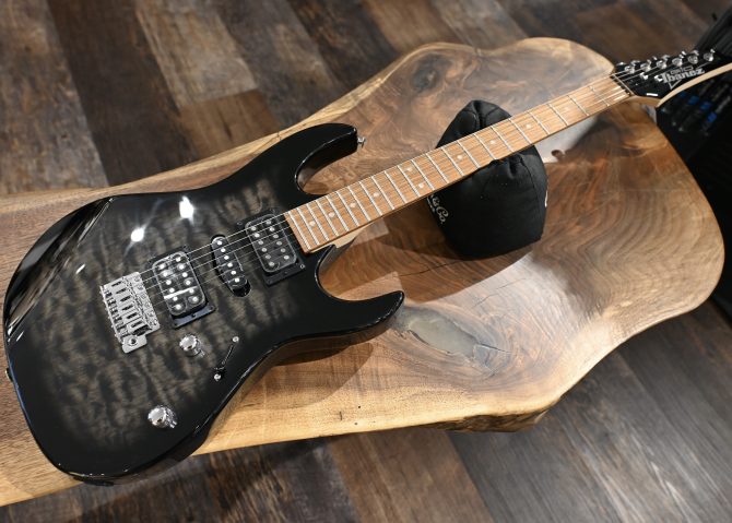 Ibanez GRX70QA-TKS Gio Series Transparent Black Sunburst #511