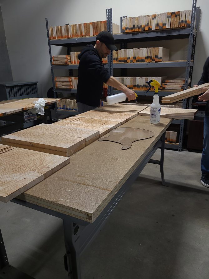 PRS Wood Library Custom 24 Semi-Hollow Artist Grade One-Piece Flame Maple w/ Ebony Board *In Progress*