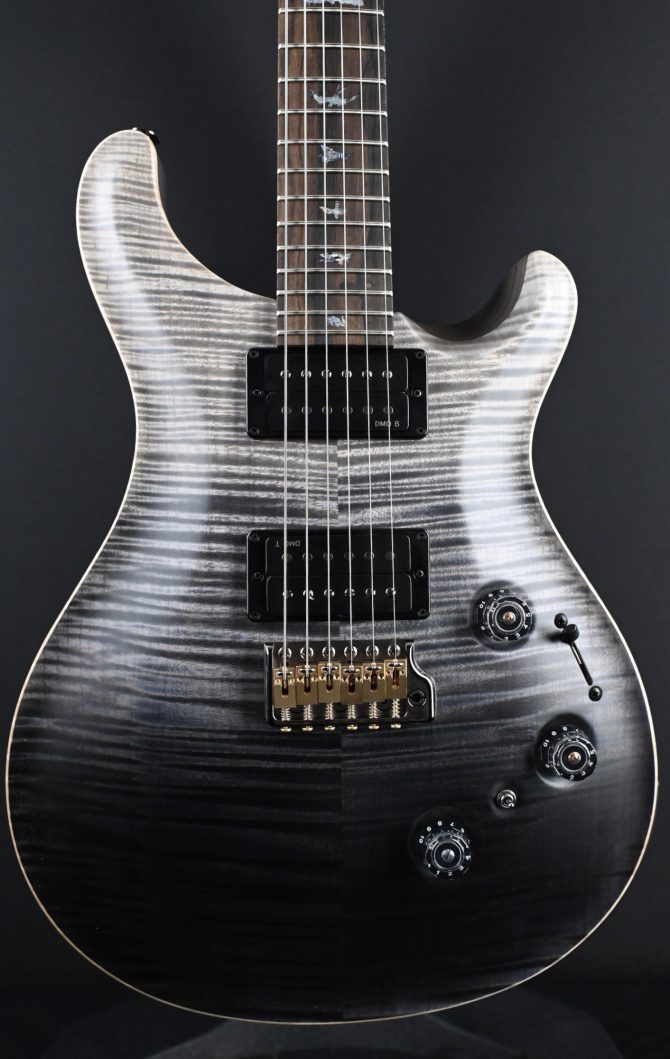 PRS Wood Library Custom 24 Piezo 10-Top Gray Black Fade with Charcoal Back #605