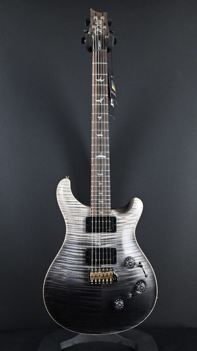PRS Wood Library Custom 24 Piezo 10-Top Gray Black Fade with Charcoal Back #605