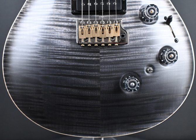 PRS Wood Library Custom 24 Piezo 10-Top Gray Black Fade with Charcoal Back #605