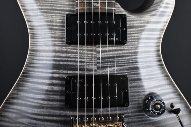 PRS Wood Library Custom 24 Piezo 10-Top Gray Black Fade with Charcoal Back #605