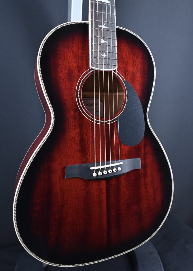 PRS SE P20E Parlor Acoustic Guitar Fire Red Burst #110