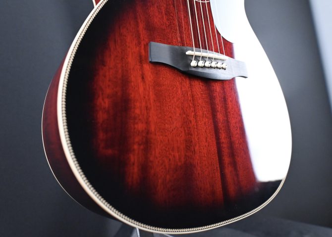 PRS SE P20E Parlor Acoustic Guitar Fire Red Burst #110