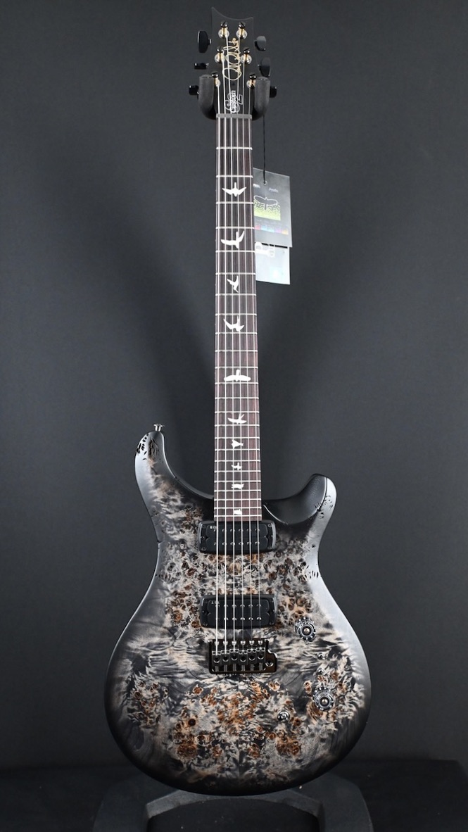 PRS S2 Wood Library Custom 24-08 Poplar Burl Charcoal Burst #195