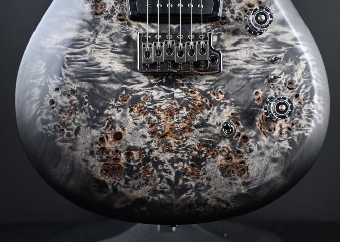 PRS S2 Wood Library Custom 24-08 Poplar Burl Charcoal Burst #195
