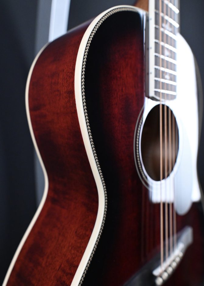 PRS SE P20E Parlor Acoustic Guitar Fire Red Burst #110