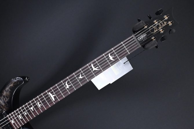 PRS S2 Wood Library Custom 24-08 Poplar Burl Charcoal Burst #195