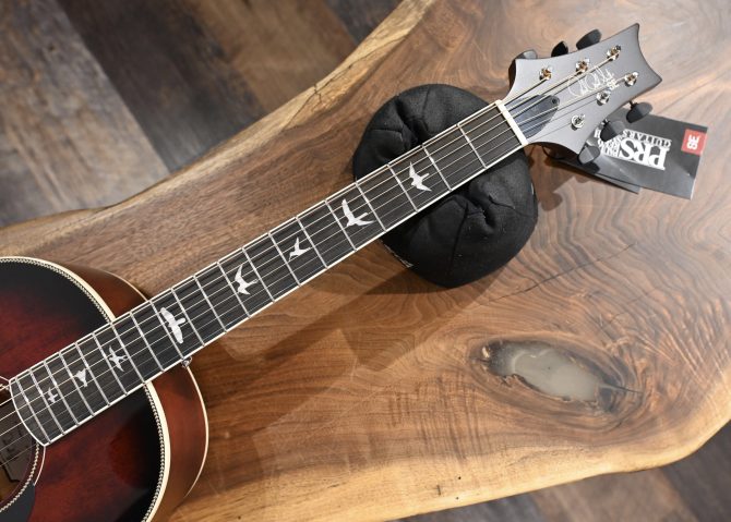 PRS SE P20E Parlor Acoustic Guitar Fire Red Burst #110