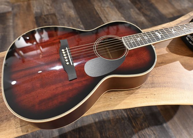 PRS SE P20E Parlor Acoustic Guitar Fire Red Burst #110