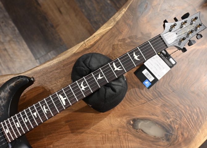 PRS S2 Wood Library Custom 24-08 Poplar Burl Charcoal Burst #195