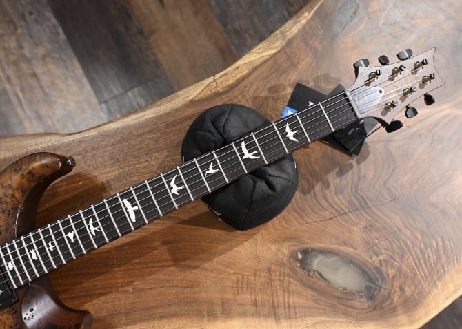 PRS S2 Wood Library Custom 24 Poplar Burl Black Gold Burst #199