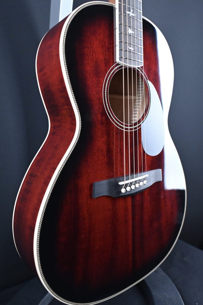 PRS SE P20E Parlor Acoustic Guitar Fire Red Burst #110