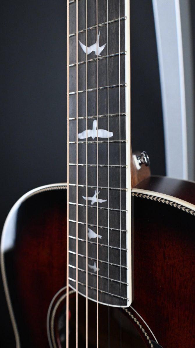 PRS SE P20E Parlor Acoustic Guitar Fire Red Burst #110