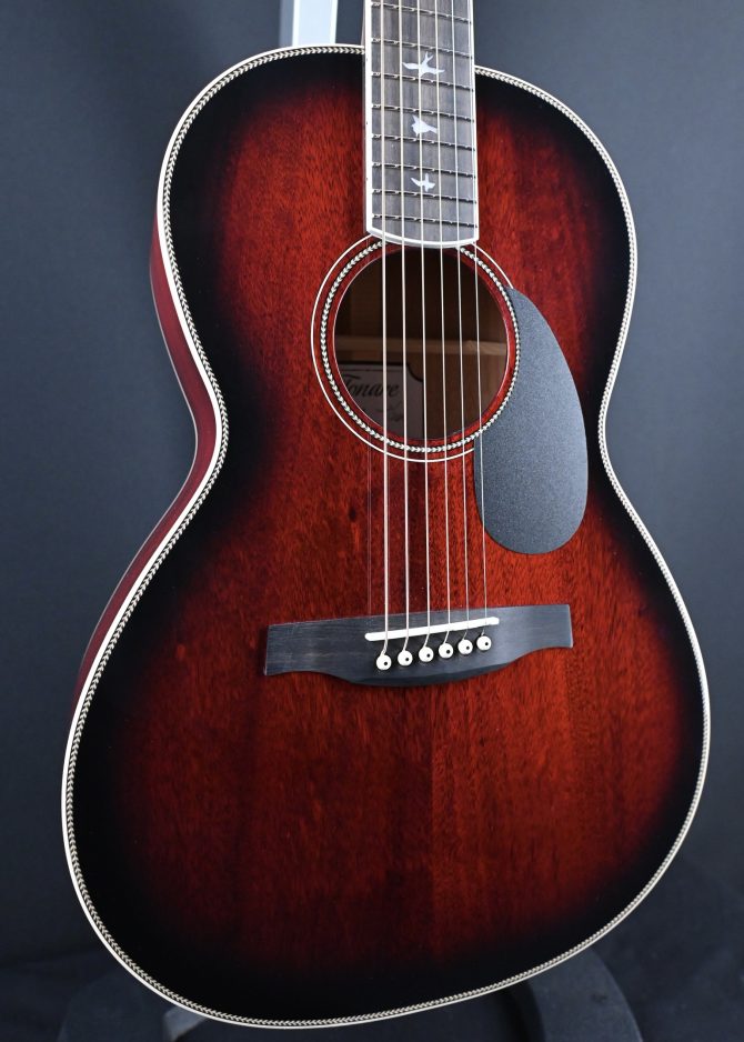 PRS SE P20E Parlor Acoustic Guitar Fire Red Burst #422