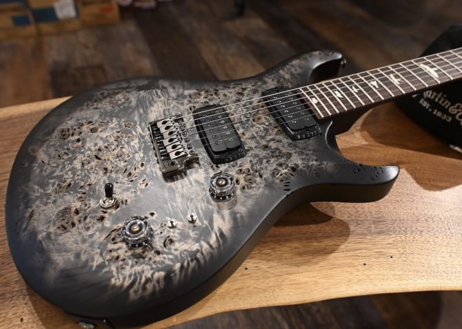 PRS S2 Wood Library Custom 24-08 Poplar Burl Charcoal Burst #195