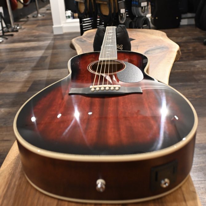 PRS SE P20E Parlor Acoustic Guitar Fire Red Burst #110