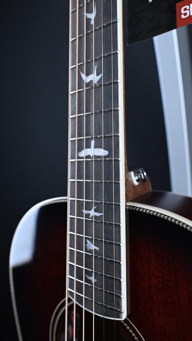 PRS SE P20E Parlor Acoustic Guitar Fire Red Burst #422