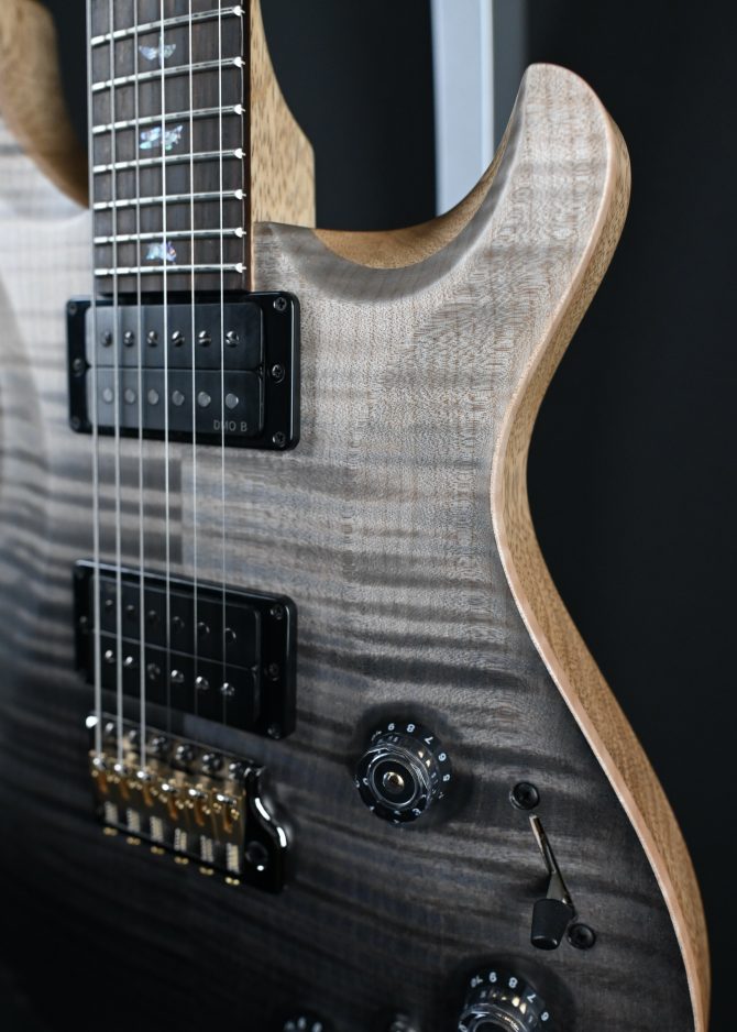 PRS Wood Library Custom 24 Piezo 10-Top Gray Black Fade #964