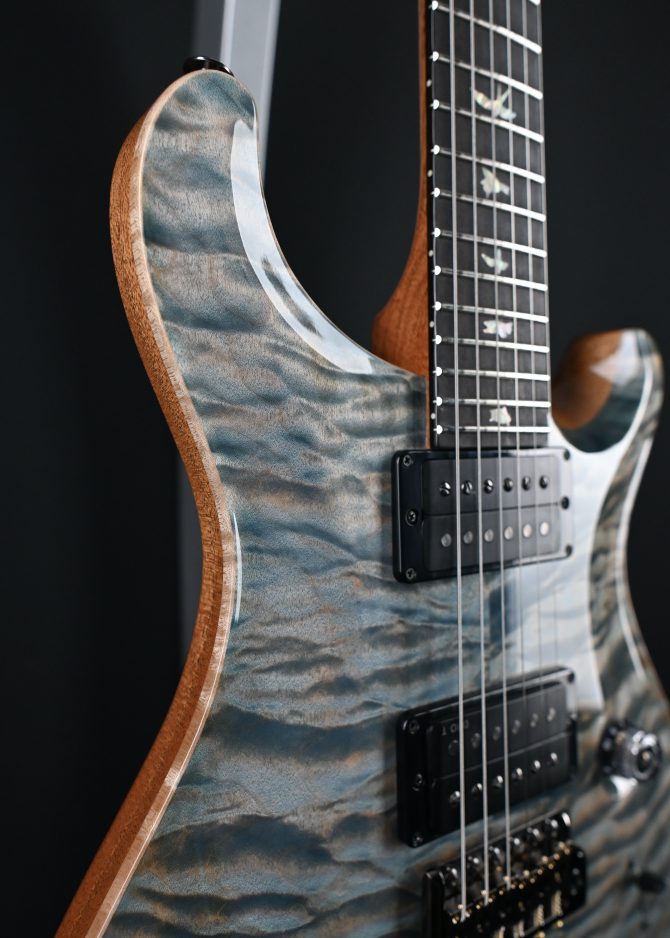 PRS Custom 24 Artist Grade Quilt Maple Faded Indigo #745