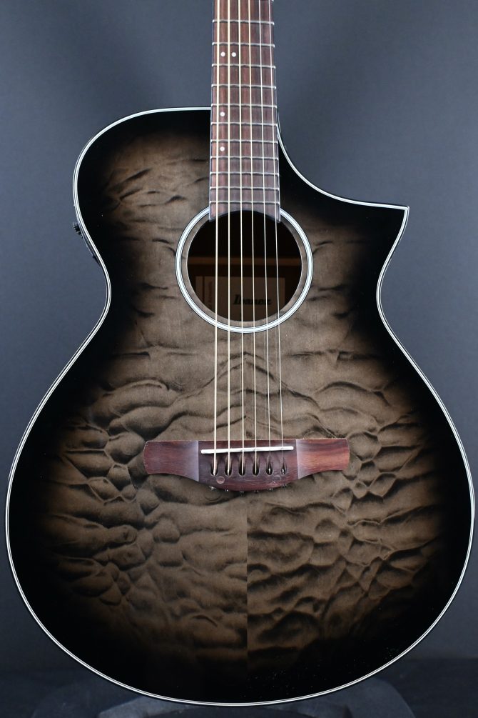 Ibanez AEWC16QA-TKH Transparent Black Sunburst High Gloss #486