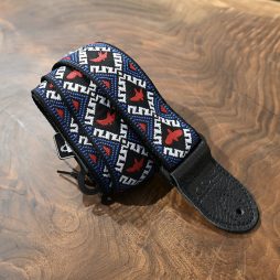 PRS Jacquard Hootenanny Style Guitar Strap, Red, White and Blue Birds