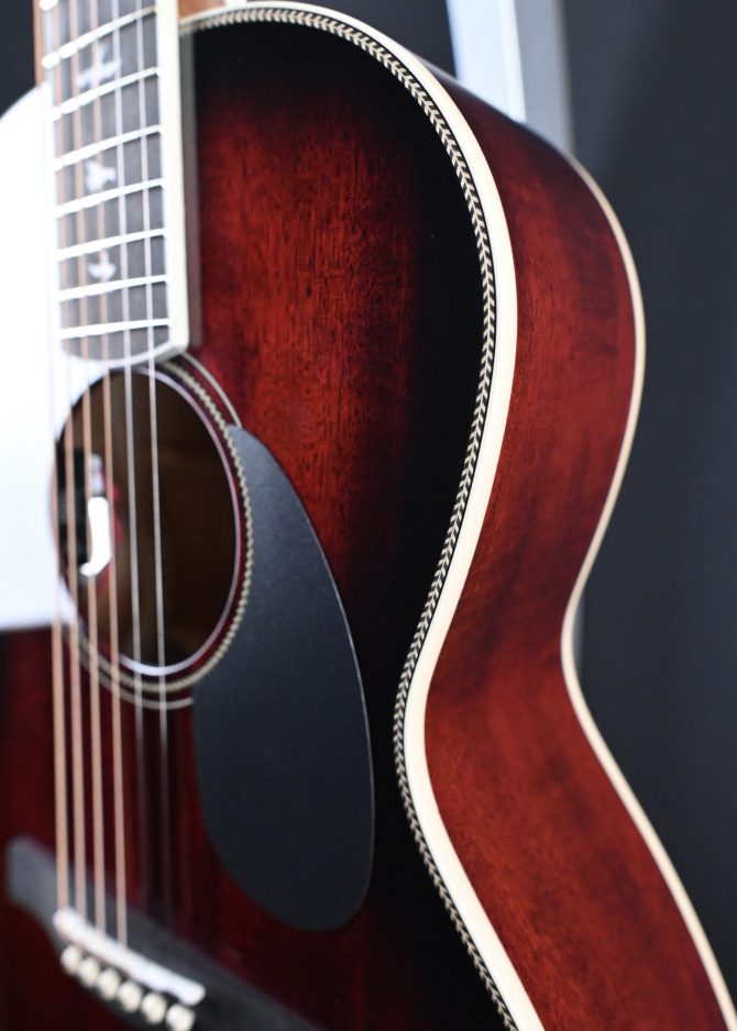 PRS SE P20E Parlor Acoustic Guitar Fire Red Burst #110