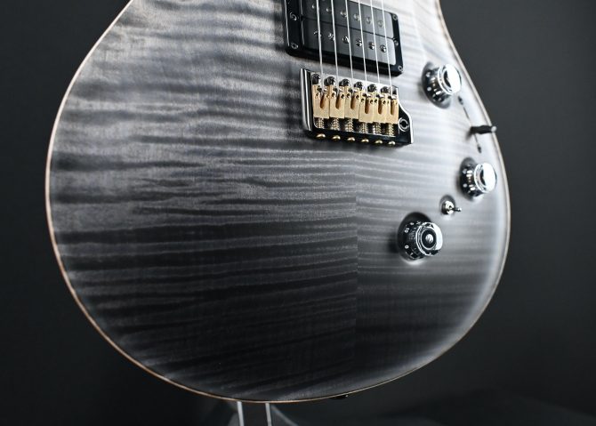 PRS Wood Library Custom 24 Piezo 10-Top Gray Black Fade #964