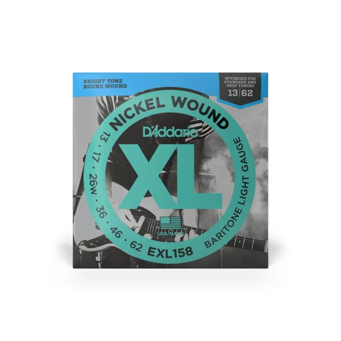 D'Addario EXL158 13-62 Light Baritone Electric Guitar Strings
