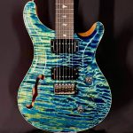 PRS Wood Library Custom 24 Semi-Hollow One Piece Quilt 10-Top River Blue #320
