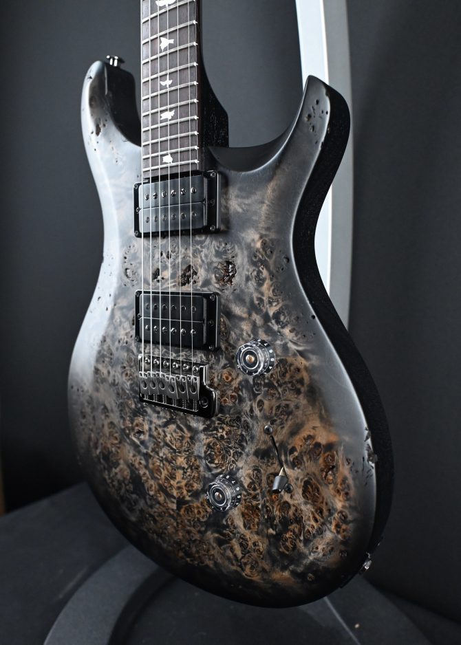 PRS S2 Wood Library Custom 24 Poplar Burl Charcoal Burst #368