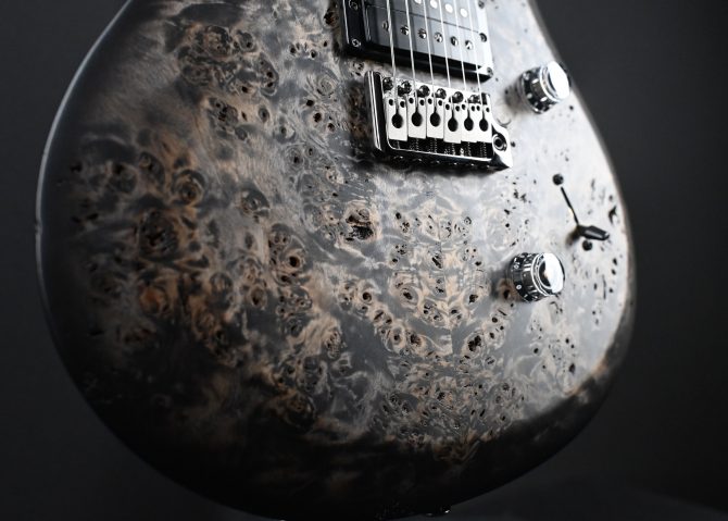 PRS S2 Wood Library Custom 24 Poplar Burl Charcoal Burst #368