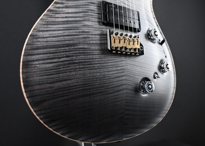 PRS Wood Library Custom 24 Piezo 10-Top Gray Black Fade #121