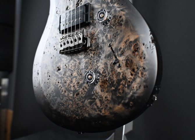 PRS S2 Wood Library Custom 24 Poplar Burl Charcoal Burst #368