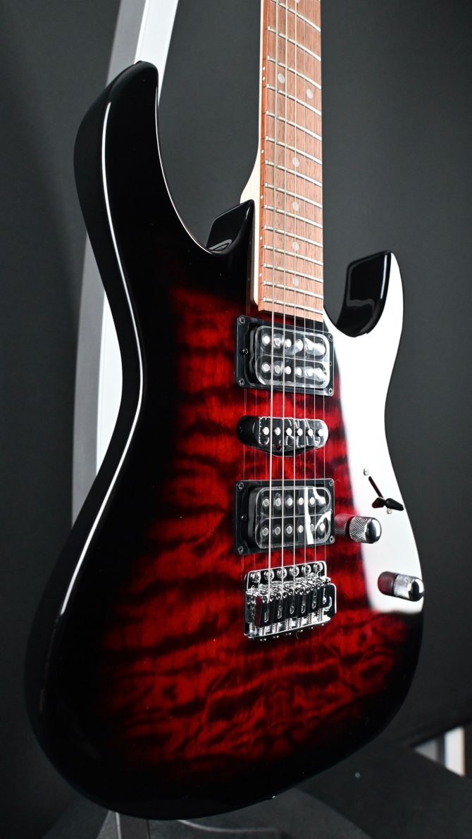 Ibanez GRX70QA-TRB Gio Series Transparent Red Burst #796