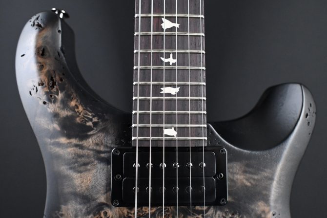 PRS S2 Wood Library Custom 24 Poplar Burl Charcoal Burst #368