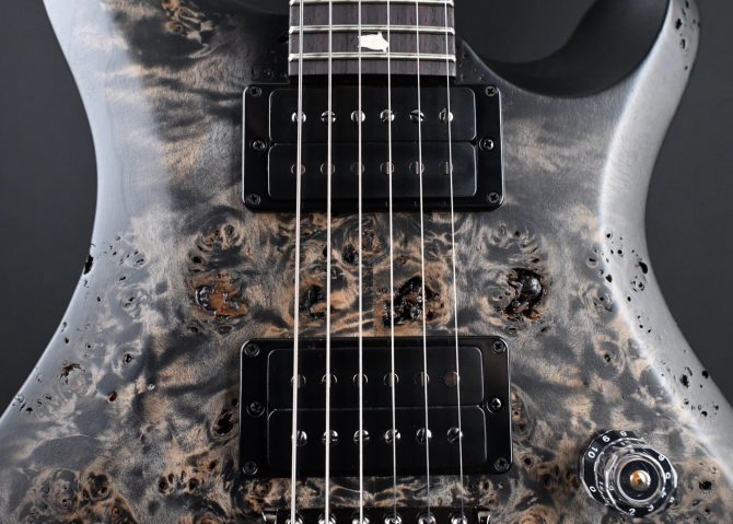 PRS S2 Wood Library Custom 24 Poplar Burl Charcoal Burst #368