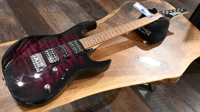 Ibanez GRX70QA-TVT Gio Series Transparent Violet Sunburst #145